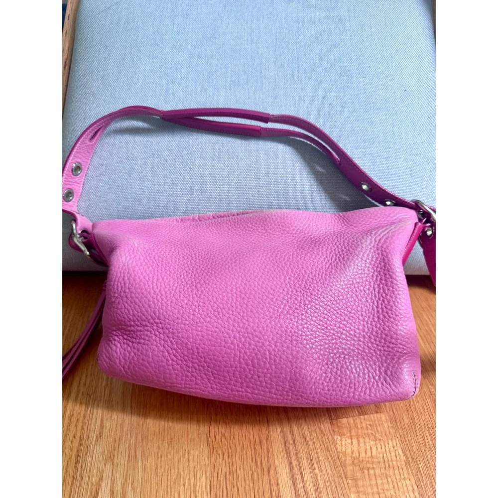 Vintage Coach Soho Two-Tone Pink Pebbled Slouchy Leather Hobo Bag Y2K